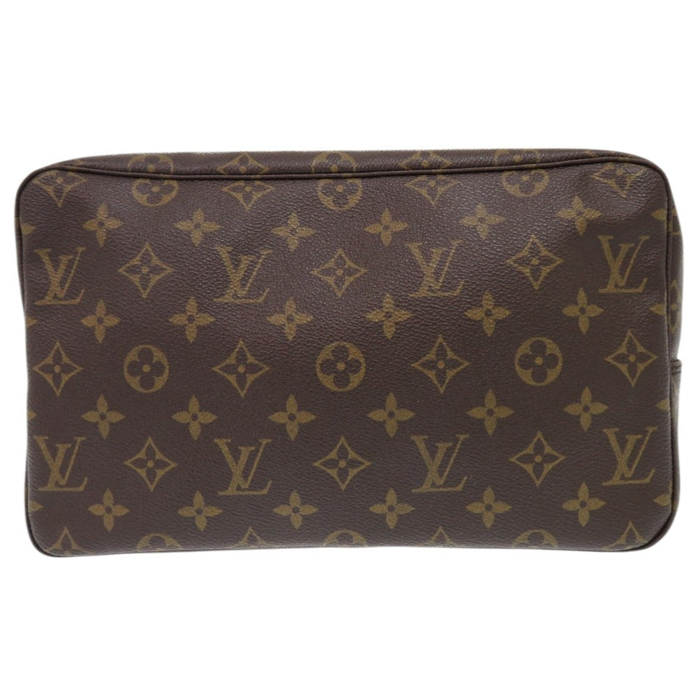 美品 ルイ ヴィトン トゥルーストワレット28 モノグラム M47522 ブラウン セカンドバッグ クラッチバッグ LV 0781【中古】LOUIS VUITTON メンズ