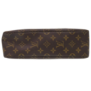 美品 ルイ ヴィトン トゥルーストワレット28 モノグラム M47522 ブラウン セカンドバッグ クラッチバッグ LV 0781【中古】LOUIS VUITTON メンズ