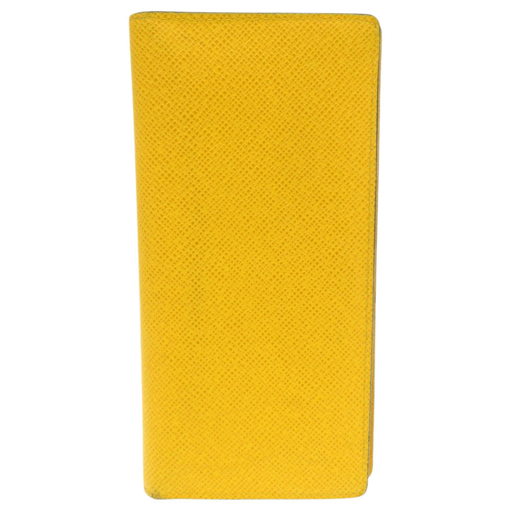 美品 ルイ ヴィトン ポルトフォイユ ブラザ タイガ M42087 ジョーヌ 二つ折り長財布 LV 0791【中古】LOUIS VUITTON メンズ