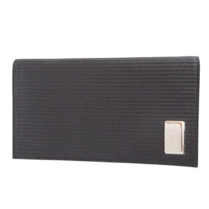 未使用 ブルガリ ミレリゲ レザー ブラック 黒 2つ折り長財布 財布 0799【中古】BVLGARI