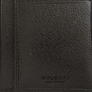 未使用 ブルガリ ミレリゲ レザー ブラック 黒 2つ折り長財布 財布 0799【中古】BVLGARI