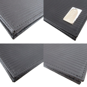 未使用 ブルガリ ミレリゲ レザー ブラック 黒 2つ折り長財布 財布 0799【中古】BVLGARI