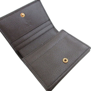 新品同様 グッチ GGマーモント ラインストーン 499783 レザー ブラック 黒 コンパクトウォレット 2つ折り財布 財布 0802【中古】GUCCI