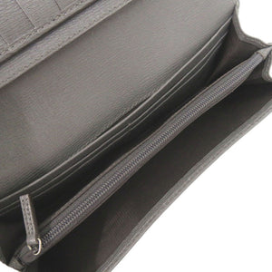 美品 グッチ インターロッキングG 256348 レザー グレー 長財布 0803【中古】GUCCI メンズ