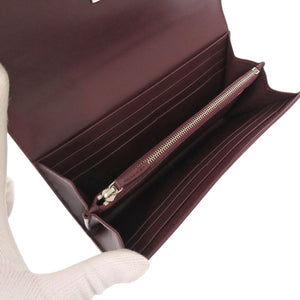 未使用 フェンディ ピーカブー 8M0377 レザー ボルドー 長財布 赤 0804【中古】FENDI