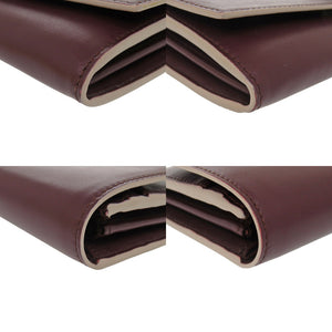 未使用 フェンディ ピーカブー 8M0377 レザー ボルドー 長財布 赤 0804【中古】FENDI