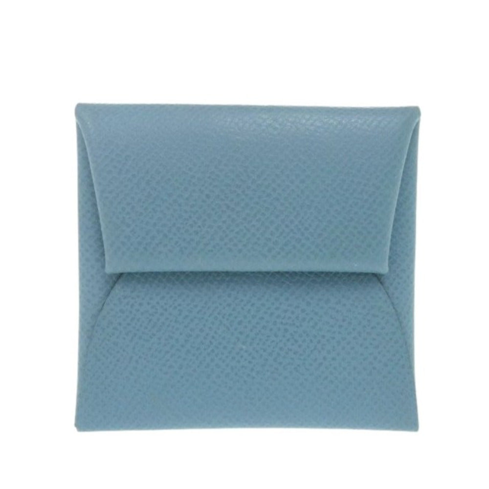 美品 エルメス バスティア ヴォーエプソン ブルージーン □L刻印(2008年製) コインケース 青 0809【中古】HERMES