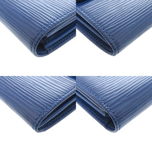 新品同様 ルイ ヴィトン M63575 エピ ポルトモネクレディ ブルー 青 2つ折り長財布 財布 0810【中古】LOUIS VUITTON