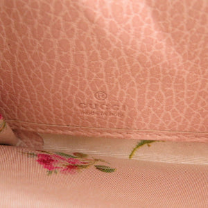 美品 グッチ GGマーモント リボン 524291 レザー ブラック ラウンドファスナー 長財布 0811【中古】GUCCI