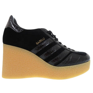 未使用品 グッチ × アディダス GUCCI × adidas originals ガゼル GAZELLE スニーカー エナメル ブラック 0815【中古】GUCCI