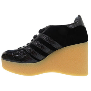 未使用品 グッチ × アディダス GUCCI × adidas originals ガゼル GAZELLE スニーカー エナメル ブラック 0815【中古】GUCCI