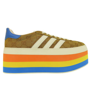 未使用品 グッチ × アディダス GUCCI × adidas originals ガゼル GAZELLE スニーカー 707873 GGキャンバス 0816【中古】GUCCI