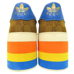 未使用品 グッチ × アディダス GUCCI × adidas originals ガゼル GAZELLE スニーカー 707873 GGキャンバス 0816【中古】GUCCI