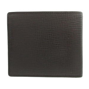 美品 バーバリー レザー ブラック 黒 2つ折り財布 財布 0817【中古】BURBERRY