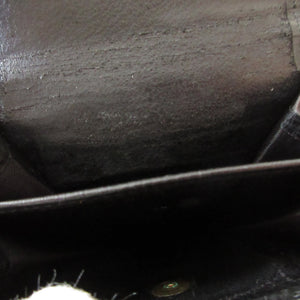 美品 バーバリー レザー ブラック 黒 2つ折り財布 財布 0817【中古】BURBERRY