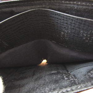 美品 バーバリー レザー ブラック 黒 2つ折り財布 財布 0817【中古】BURBERRY