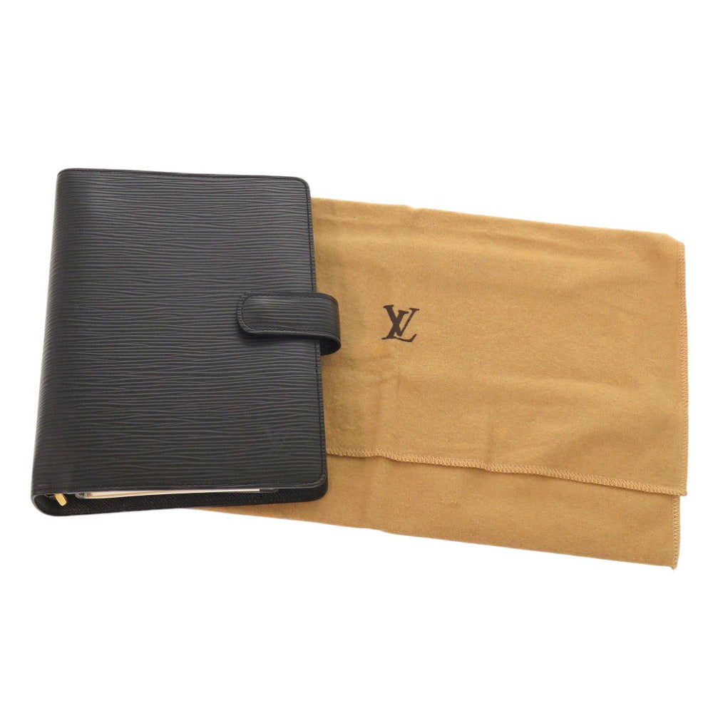 美品 ルイ ヴィトン アジェンダMM R20202 タイガ アルドワーズ 手帳カバー 黒 LV 0822【中古】LOUIS VUITTON