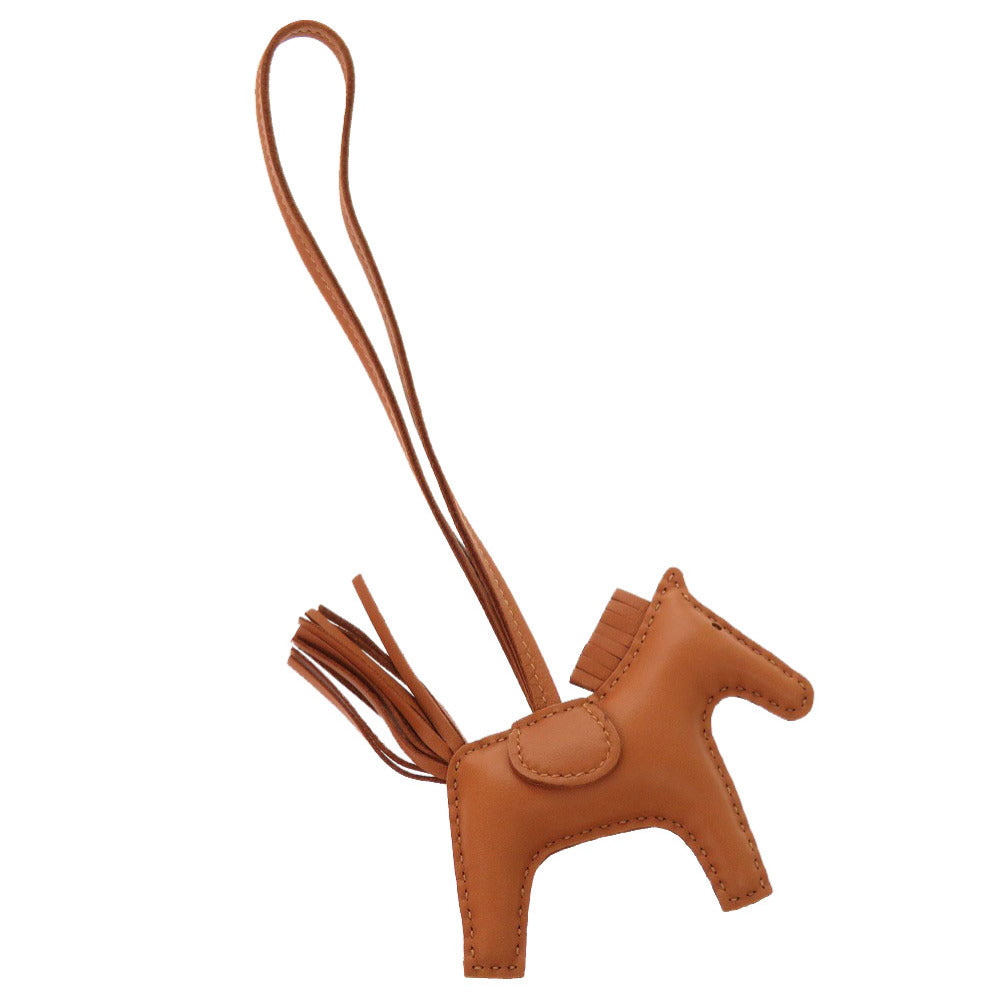 美品 エルメス ロデオPM ソーゴールド アニョーミロ B刻印(2023年製) バッグチャーム 茶 0824 【中古】 HERMES ゴールド