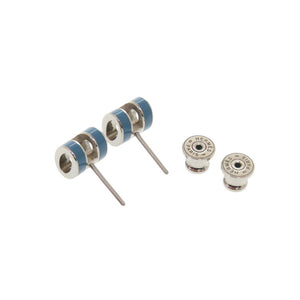 新品同様 エルメス ポップアッシュ ミニ メタル ブルー ピアス 青 0834【中古】HERMES