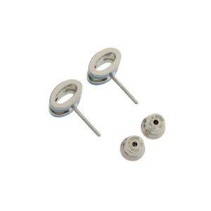 新品同様 エルメス ポップアッシュ ミニ メタル ブルー ピアス 青 0834【中古】HERMES