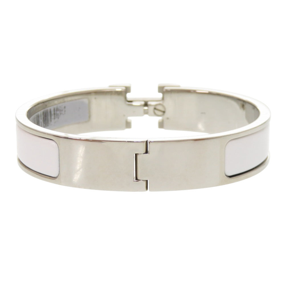 美品 エルメス クリックH クリッククラックPM ホワイト シルバー金具 ブレスレット 0835 【中古】 HERMES