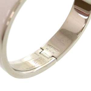 美品 エルメス クリックH クリッククラックPM ホワイト シルバー金具 ブレスレット 0835 【中古】 HERMES