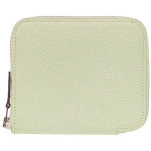 美品 エルメス アザップ シルクイン コンパクト ヴォーエプソン/シルク ヴェールフィズ シルバー金具 B刻印(2023年製) コインケース 財布 0836【中古】HERMES
