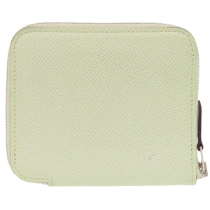 美品 エルメス アザップ シルクイン コンパクト ヴォーエプソン/シルク ヴェールフィズ シルバー金具 B刻印(2023年製) コインケース 財布 0836【中古】HERMES