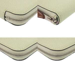 美品 エルメス アザップ シルクイン コンパクト ヴォーエプソン/シルク ヴェールフィズ シルバー金具 B刻印(2023年製) コインケース 財布 0836【中古】HERMES