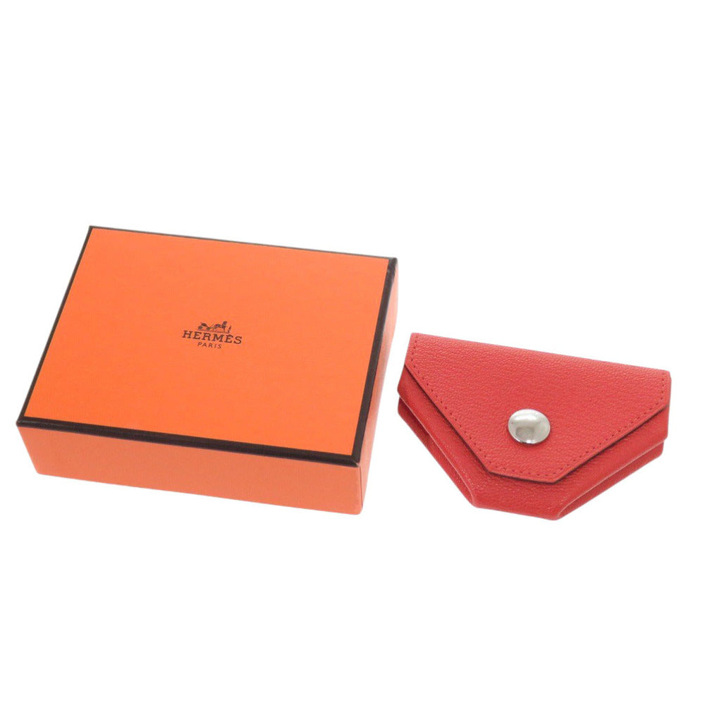 新品同様 エルメス ルヴァンキャトル シェーブル ルージュトマト Z刻印(2021年製) コインケース 赤 0838【中古】HERMES