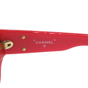 シャネル マトラッセ ココマーク プラスチック レッド サングラス 赤 0844【中古】CHANEL