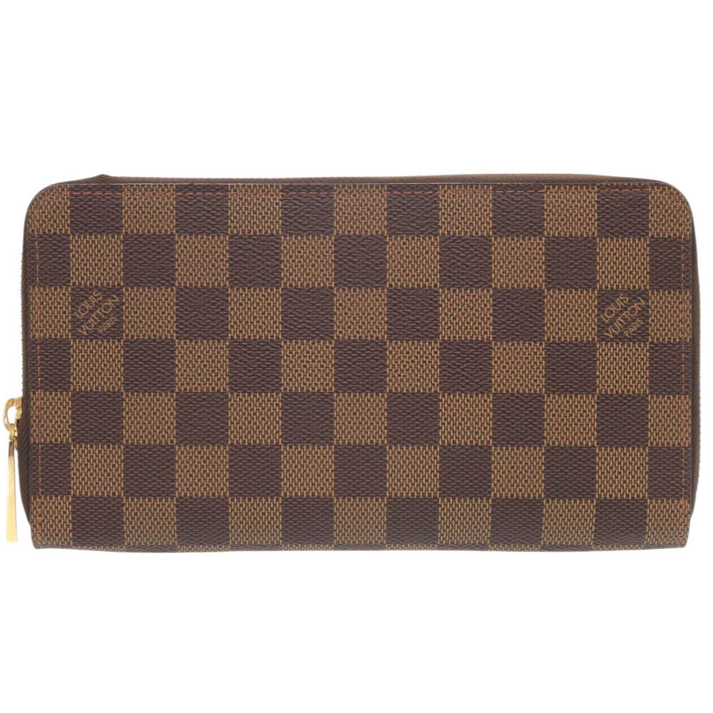 新品同様 ルイ ヴィトン ジッピー オーガナイザー ダミエ N60003 ダミエキャンバス ブラウン 長財布 茶 LV 0845【中古】LOUIS VUITTON