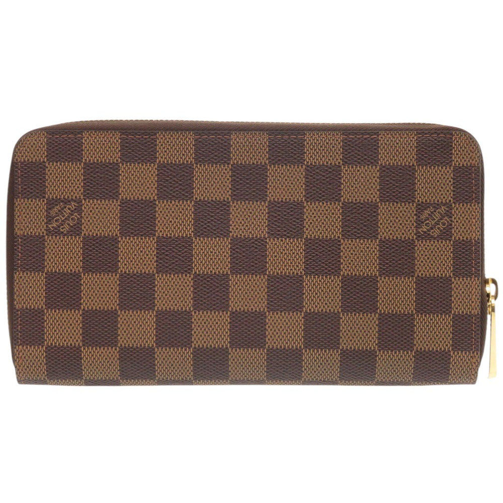 新品同様 ルイ ヴィトン ジッピー オーガナイザー ダミエ N60003 ダミエキャンバス ブラウン 長財布 茶 LV 0845【中古】LOUIS VUITTON