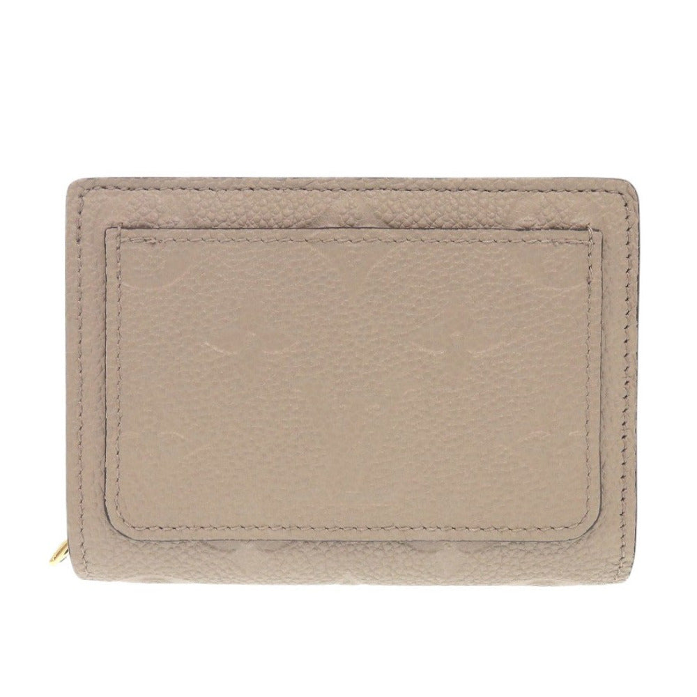 美品 ルイ ヴィトン ポルトフォイユ クレア M80152 モノグラムアンプラント トゥルトレール 二つ折り財布 ベージュ LV 0846【中古】LOUIS VUITTON