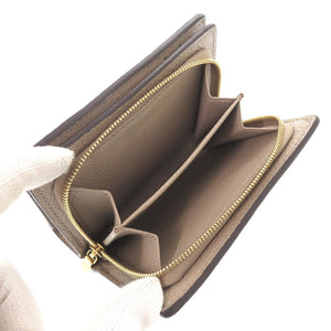 美品 ルイ ヴィトン ポルトフォイユ クレア M80152 モノグラムアンプラント トゥルトレール 二つ折り財布 ベージュ LV 0846【中古】LOUIS VUITTON