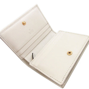 美品 グッチ 621887 ホースビット GGスプリーム レザー ベージュ コンパクトウォレット 2つ折り財布 財布 0855【中古】GUCCI