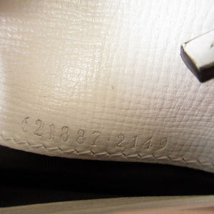 美品 グッチ 621887 ホースビット GGスプリーム レザー ベージュ コンパクトウォレット 2つ折り財布 財布 0855【中古】GUCCI