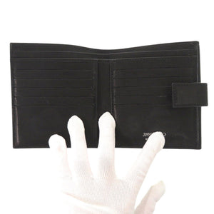 美品 ジミーチュウ フリーダ スタースタッズ レザー スタッズ ブラック 二つ折り財布 0858【中古】JIMMY CHOO