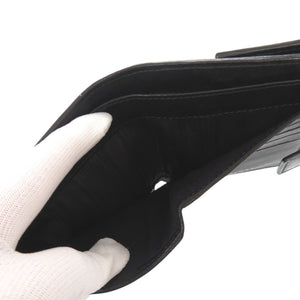 美品 ジミーチュウ フリーダ スタースタッズ レザー スタッズ ブラック 二つ折り財布 0858【中古】JIMMY CHOO