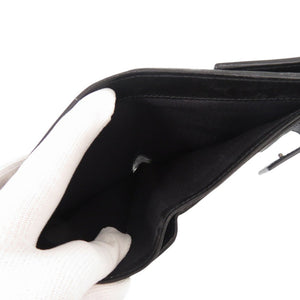 美品 ジミーチュウ フリーダ スタースタッズ レザー スタッズ ブラック 二つ折り財布 0858【中古】JIMMY CHOO