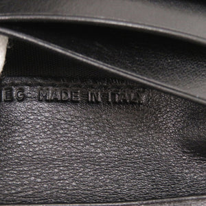 美品 ブルガリ レザー ブラック 二つ折り財布 黒 0859【中古】BVLGARI