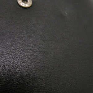 美品 ブルガリ レザー ブラック 二つ折り財布 黒 0859【中古】BVLGARI