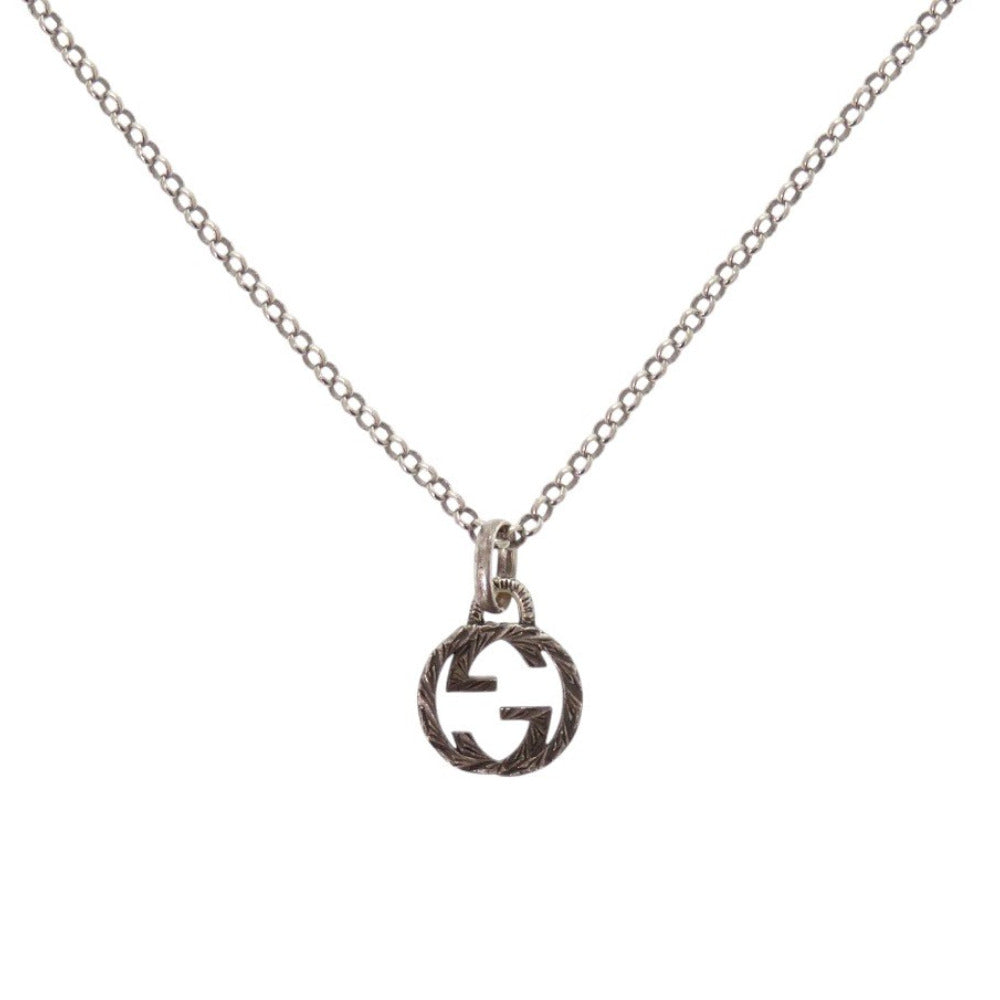美品 グッチ インターロッキングG シルバー925 ネックレス 0865【中古】GUCCI