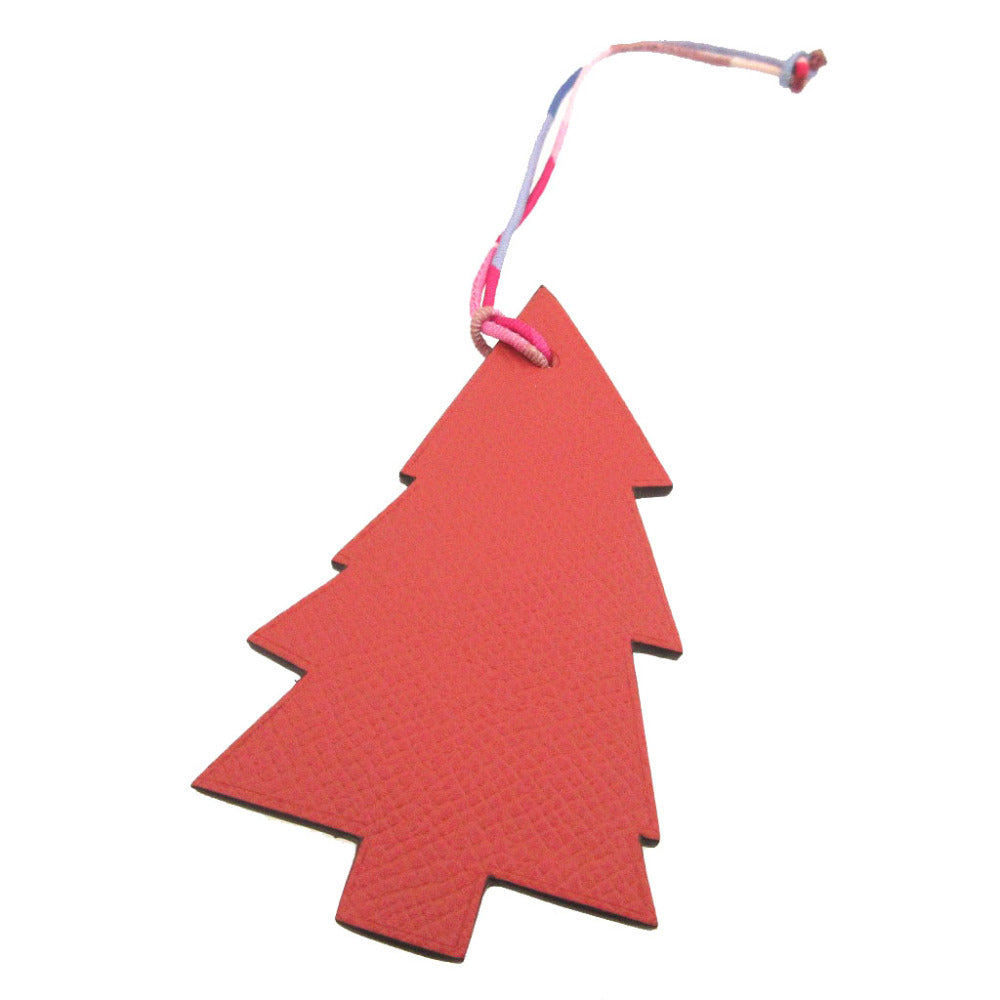 新品同様 エルメス プティアッシュ ツリー エプソン トゴ ローズウッド テールバテュー バッグチャーム キーホルダー 0872【中古】HERMES