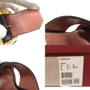 未使用品 バリー JACINTE サイズ36 1/2 レザー ブラック ベルトサンダル サンダル 黒 0883【中古】BALLY