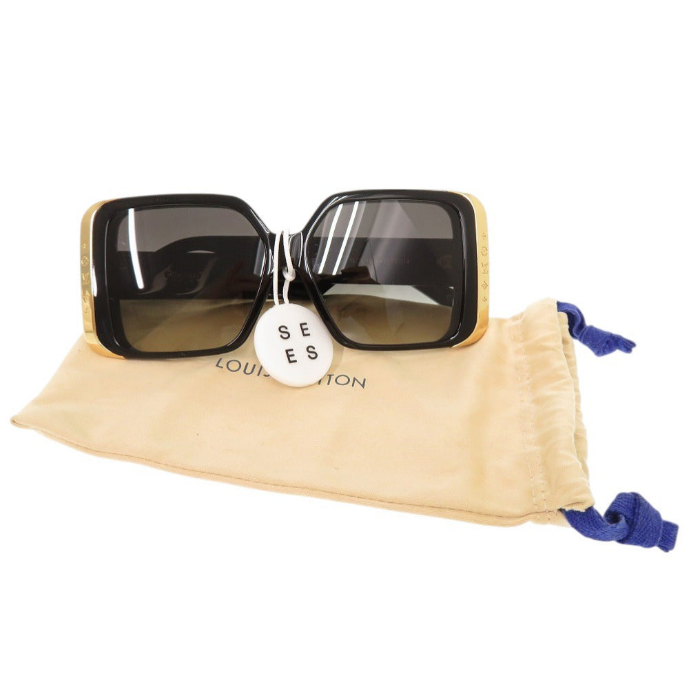 美品 ルイ ヴィトン LV ムーン スクエア Z1664E プラスチック ブラック サングラス LV 0884【中古】LOUIS VUITTON