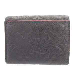 美品 ルイヴィトン モノグラムアンプラント ポルトフォイユゾエ M58880 ネイビー 紺 2つ折り財布 財布 0954【中古】LOUIS VUITTON