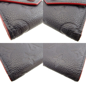 美品 ルイヴィトン モノグラムアンプラント ポルトフォイユゾエ M58880 ネイビー 紺 2つ折り財布 財布 0954【中古】LOUIS VUITTON