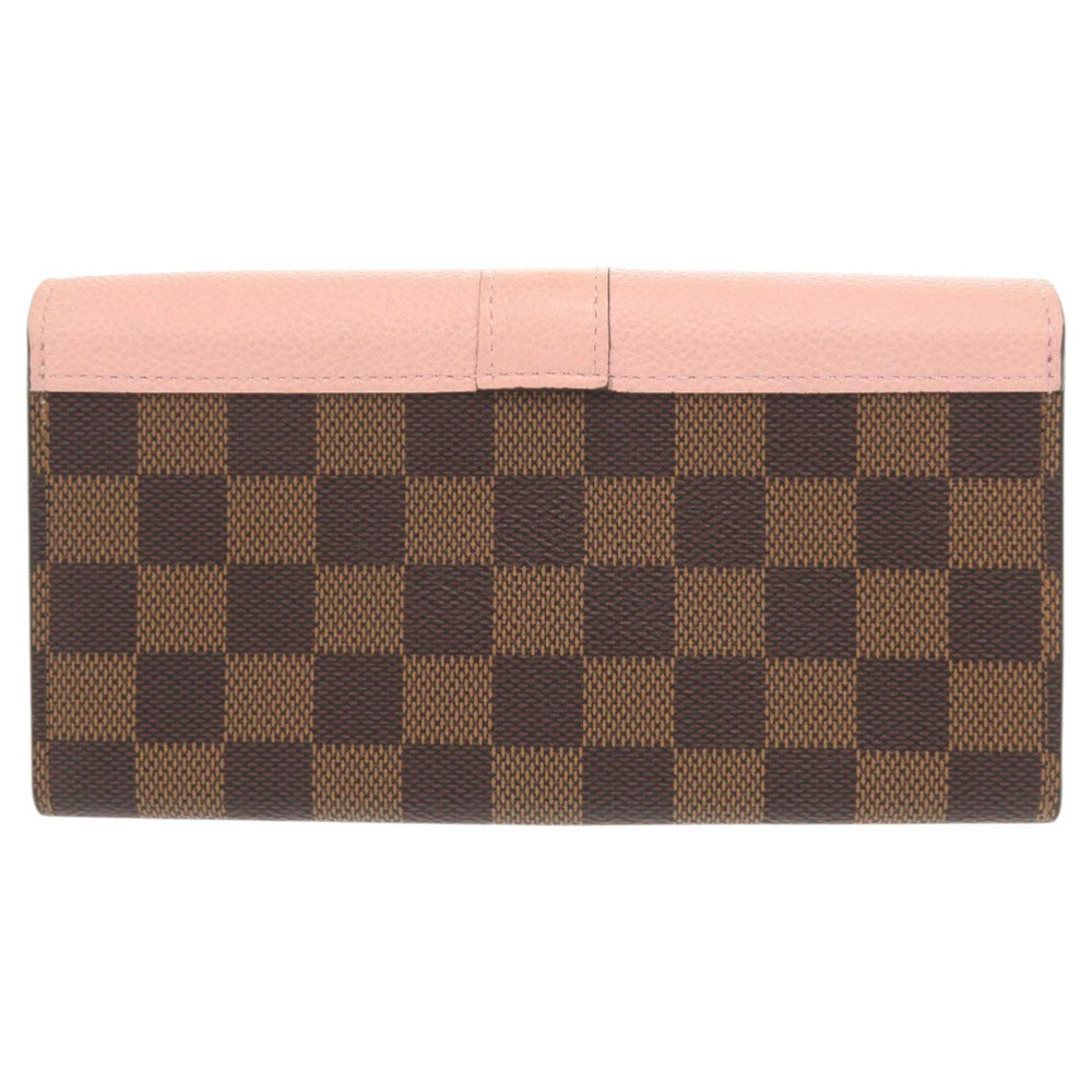 美品 ルイ ヴィトン ポルトフォイユ クラプトン ダミエ N64447 マグノリア 長財布 LV 0982【中古】LOUIS VUITTON