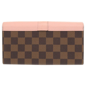 美品 ルイ ヴィトン ポルトフォイユ クラプトン ダミエ N64447 マグノリア 長財布 LV 0982【中古】LOUIS VUITTON